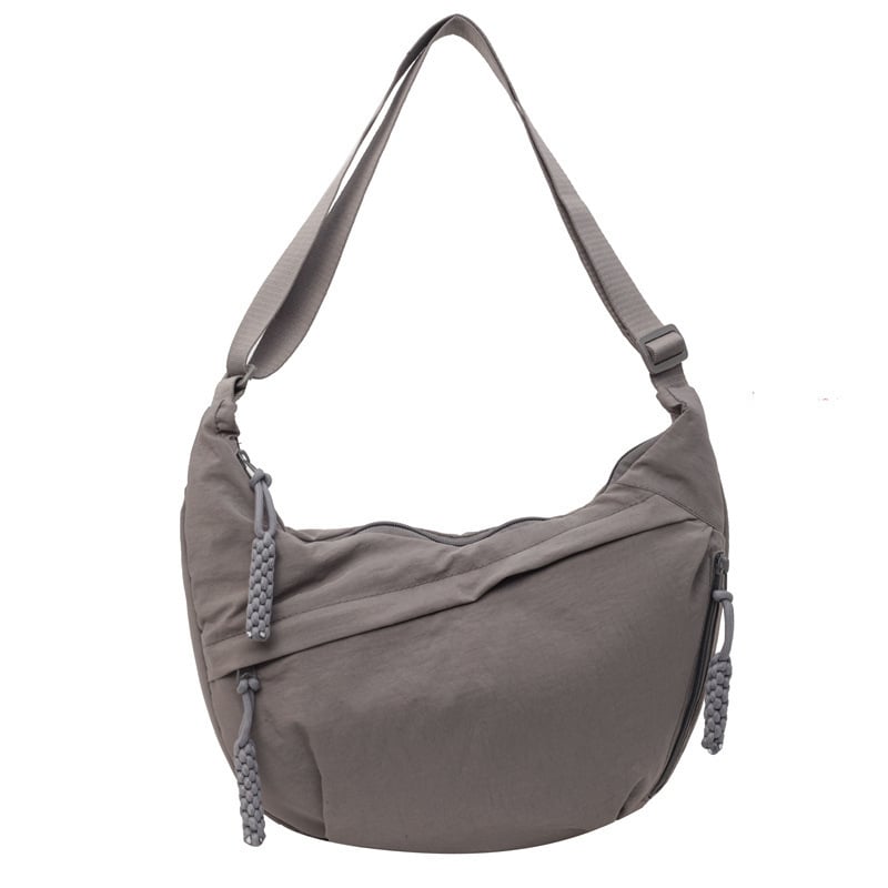 Designer Direktförsäljning👜Kvinnor Mode Plain Color Nylon Crossbody Hobo Bag